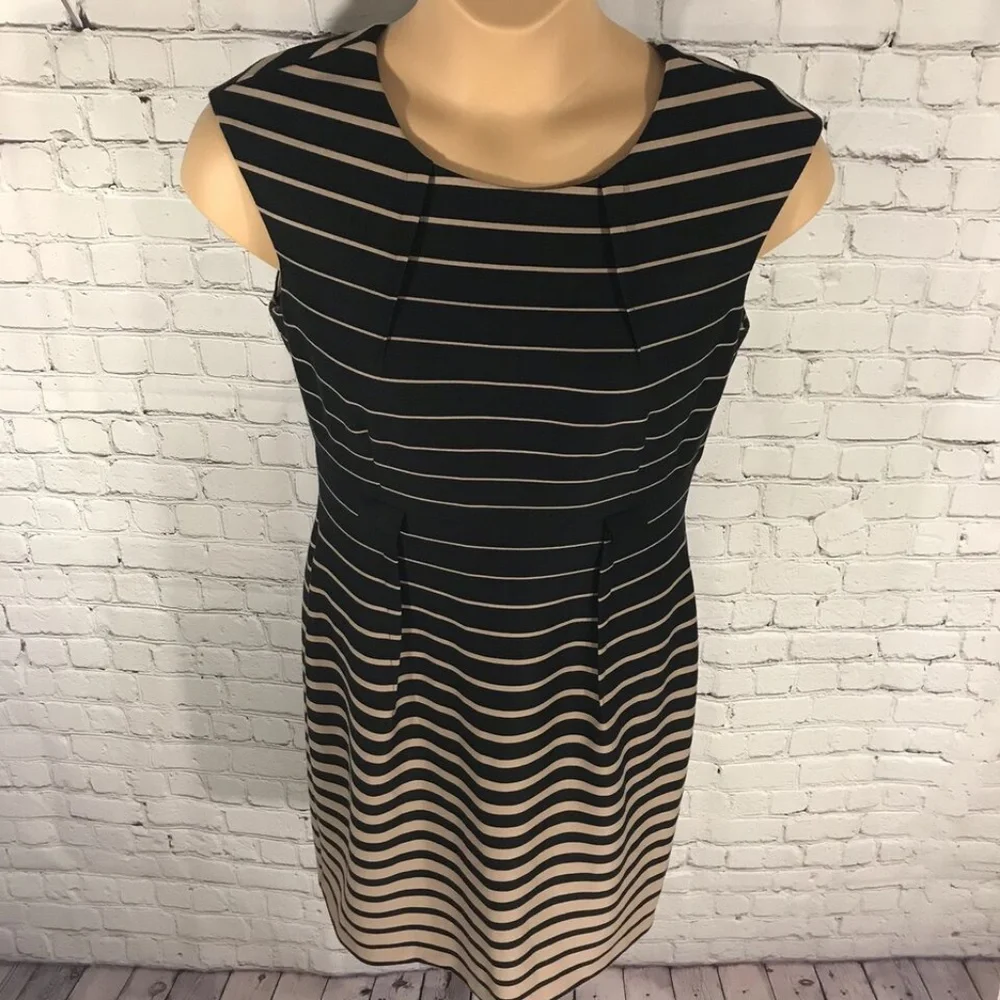 Connected Apparel Striped Dress Size 12P Petite - Picture 2 of 8